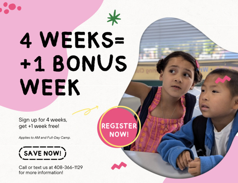 4 weeks and 1 week free summer program - Cupertino